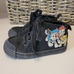 Zara Paw Patrol Black Hightop Sneakers Toddler Size 23/7